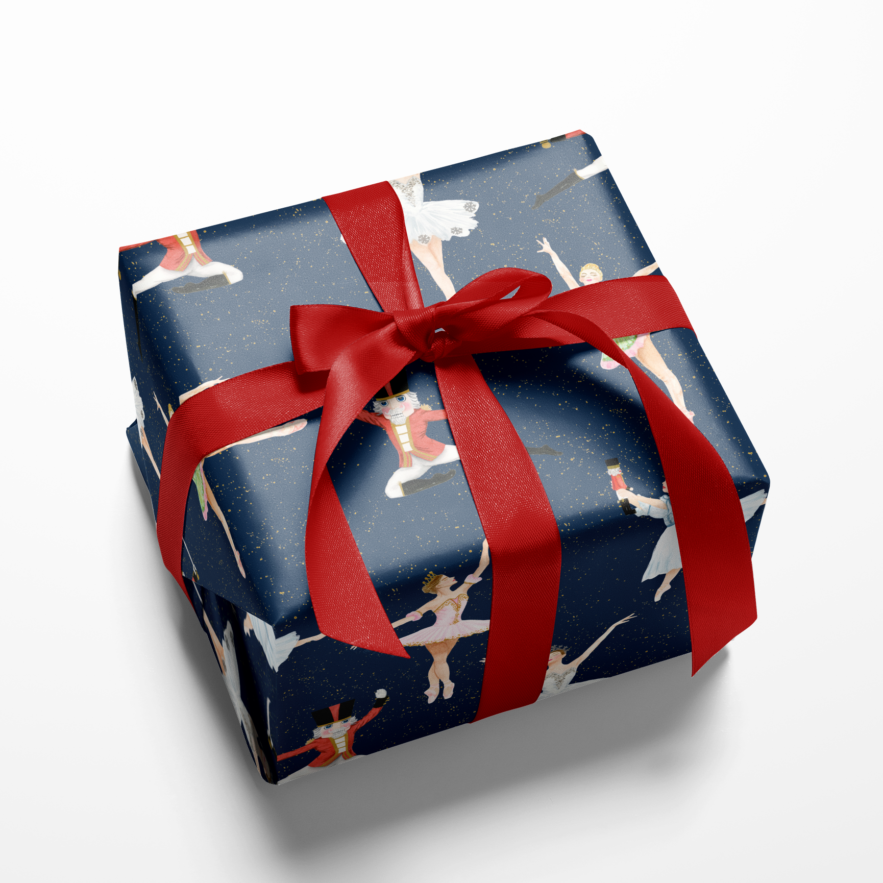 Oh So Chic Designs - Wholesale Wrapping Paper Roll - Nutcracker Ballet NAVY Wrapping Paper1