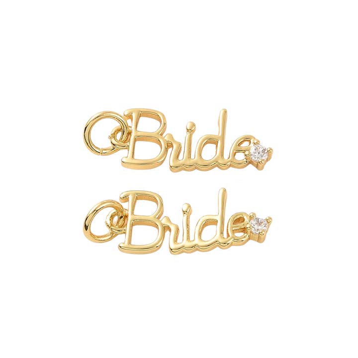 * Gold Minimalistic "Bride" Charm and other Purchase Wholesale bride charms. Free Returns & Net 60 Terms on Faire trending on Faire.