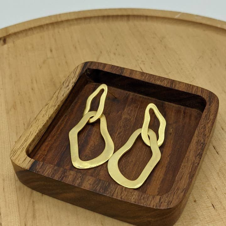 Organic Link Earrings for wholesale by Dekko Trading