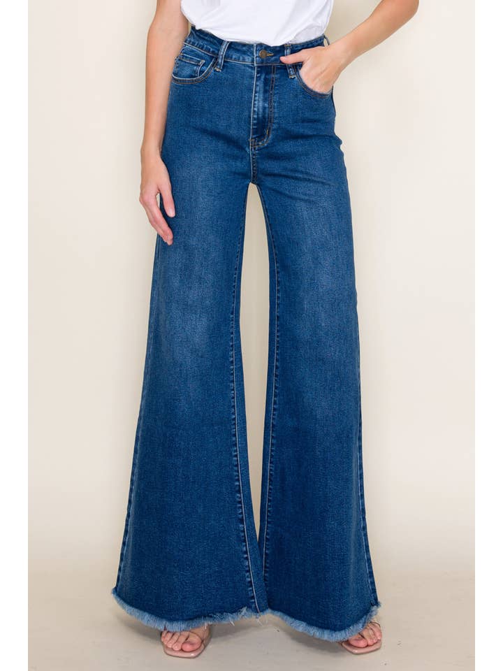 O2 Denim - Wholesale Jeans - Women's - PW511DK Wide Leg Denim Jeans 1