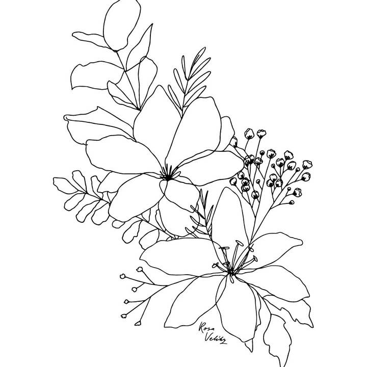 Bouquet Boho 2 | Impression d'art pour la vente par Rosa V Design