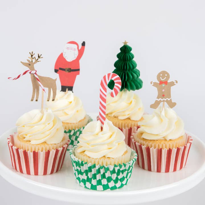 Meri Meri – wholesale Cake/cupcake topper – Festive House Cupcake Kit3