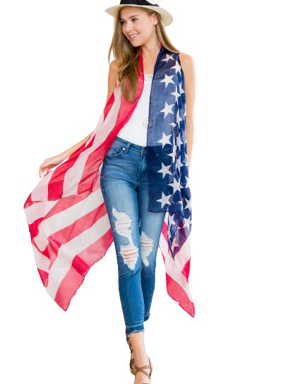 Gilet drapeau américain - Paquet de 6 pour la vente par Apparel Candy