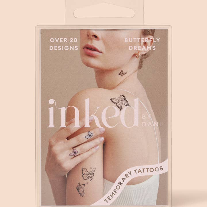 INKED by Dani - Wholesale Temporary Tattoo - Butterfly Dreams Temporary Tattoo Pack14