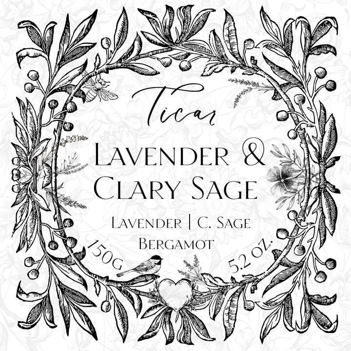 Lavender & Clary Sage scented Candle for wholesale by Ticar Design