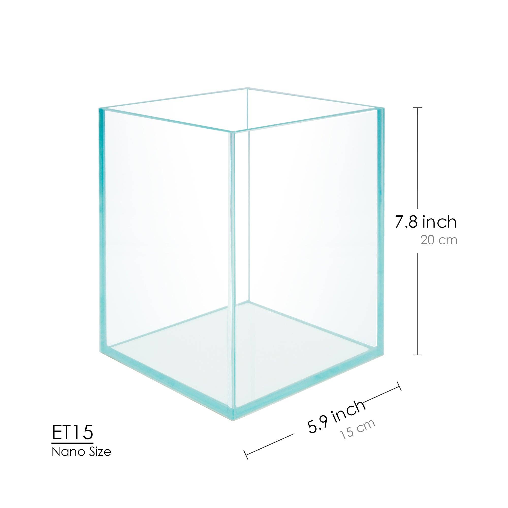 HIRO AQUATICS - Wholesale Terrarium - 1.2 Gallon Nano Tall Rimless Glass Aquarium, w/ Lids Options3