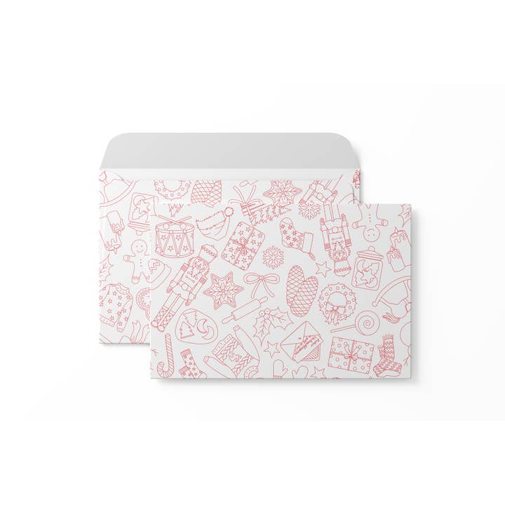 My Pretty Circus - Wholesale Envelopes - Envelopes "Christmas Doodles" - Set of 8 in DIN C59