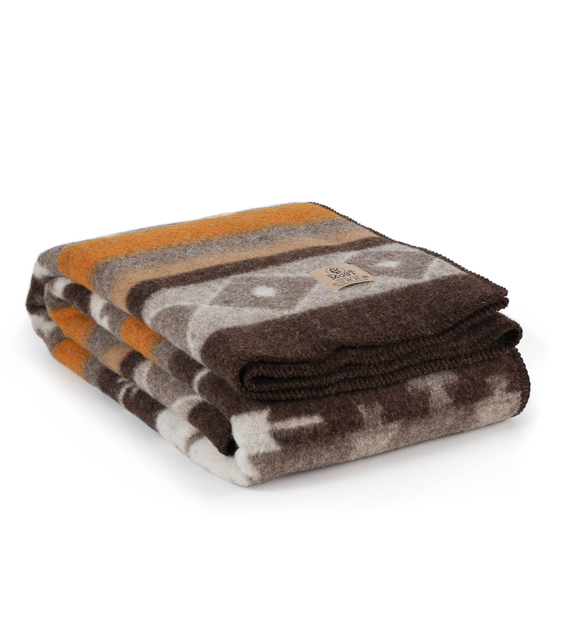 MoST - Wholesale Bedding Blanket - Wool bed Blanket TRIBE - double - bronze4