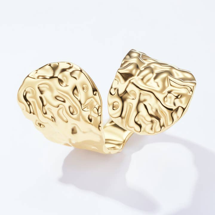 Gold Stainless steel ring 424RX146 for wholesale on Faire2