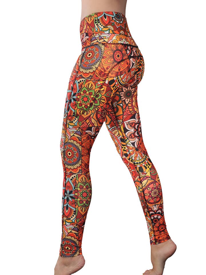 Comfy Yoga - Wholesale Athletic/Lounge Leggings - Women's - "Happiness" Thanksgiving Autumn Pocket Yoga Pants 0