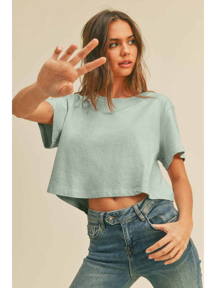 Honestee - Wholesale T-Shirt - Women's - Blank Short Cropped T-Shirt13