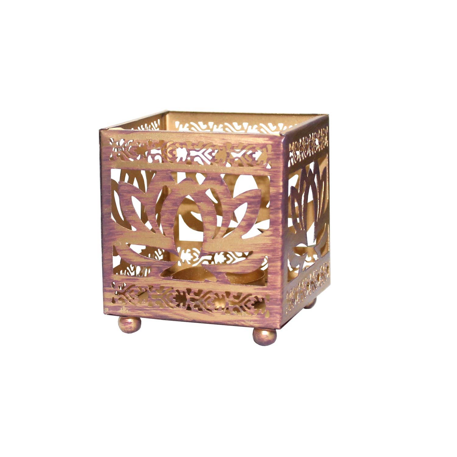 Eastern Trading - Vendita all'ingrosso Portacandele - Porta T-Light in Metallo Rosa-Loto0