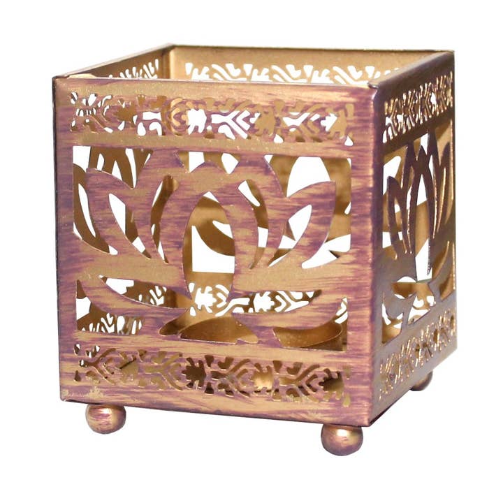 Eastern Trading - Wholesale Candle holder - Metal T-Light Holder Pink-Lotus0