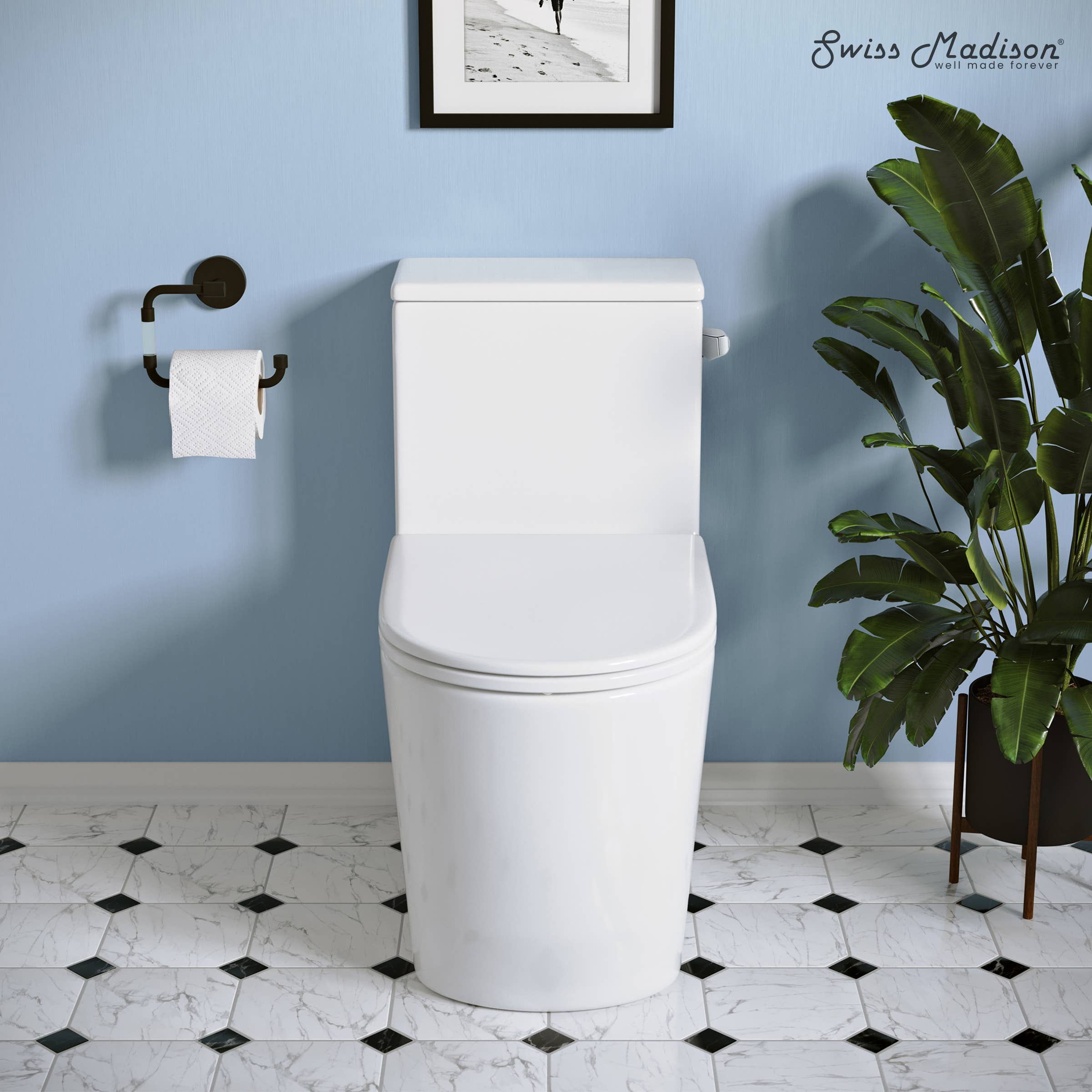 Swiss Madison - Wholesale  - Liberte 1-PC 12" 1.28 GPF Right Flush ADA Toilet in1