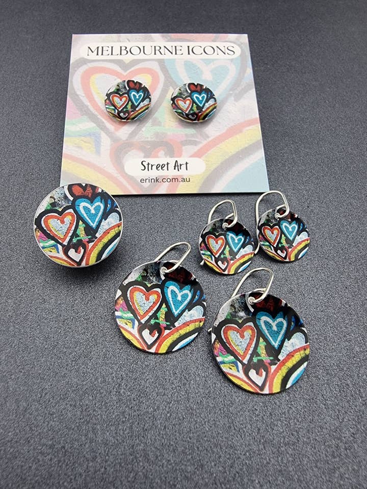 MELBOURNE ICONS - Street Art hearts for wholesale by erin.k creative studio