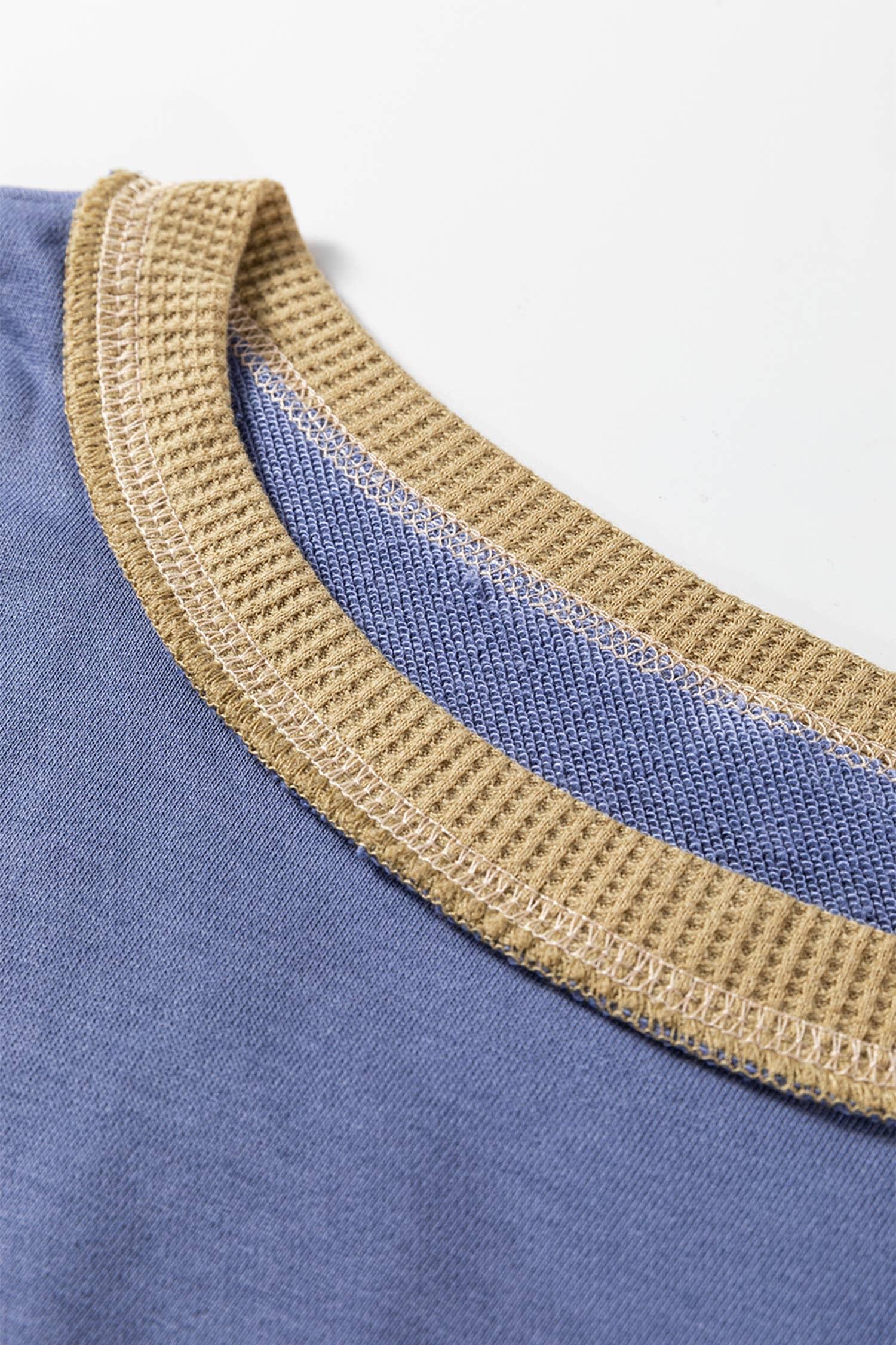 66DISCO - Wholesale Sweatshirt - Women's - 66Block Texture Waffle Patchwork Oversize Sweatshirt(S-4X)14