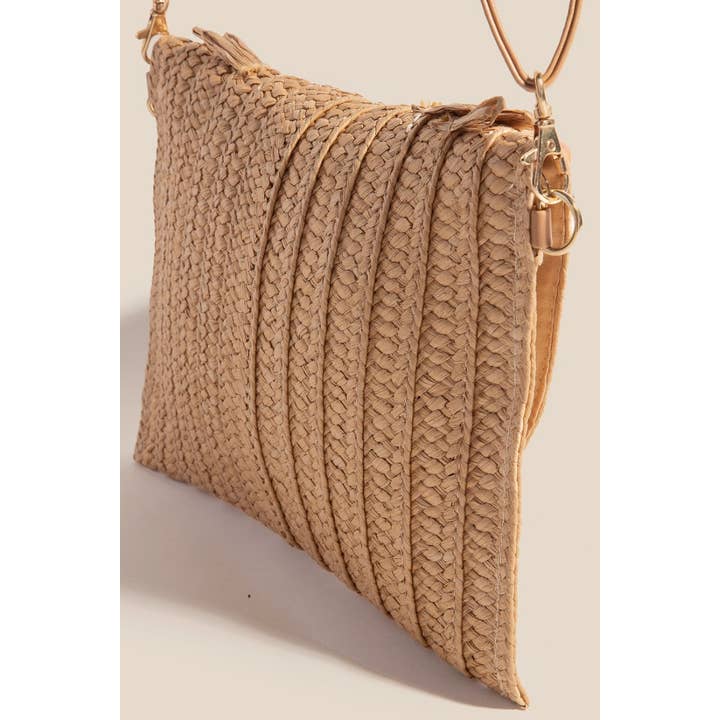 Anarchy Street – wholesale Clutch bag – women's – Intricate Paper Weave Envelope Clutch Bag
