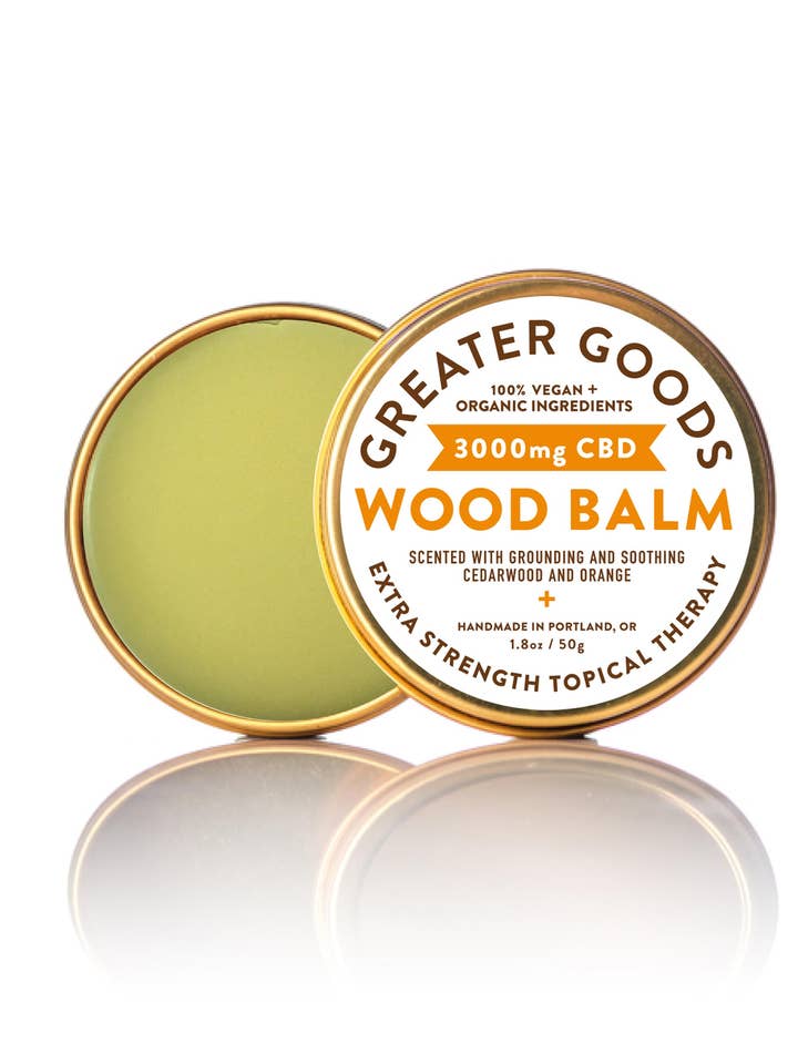 Wood Balm 3000mg CBD Topical Balm / FREE SHIPPING for wholesale by Greater Goods CBD