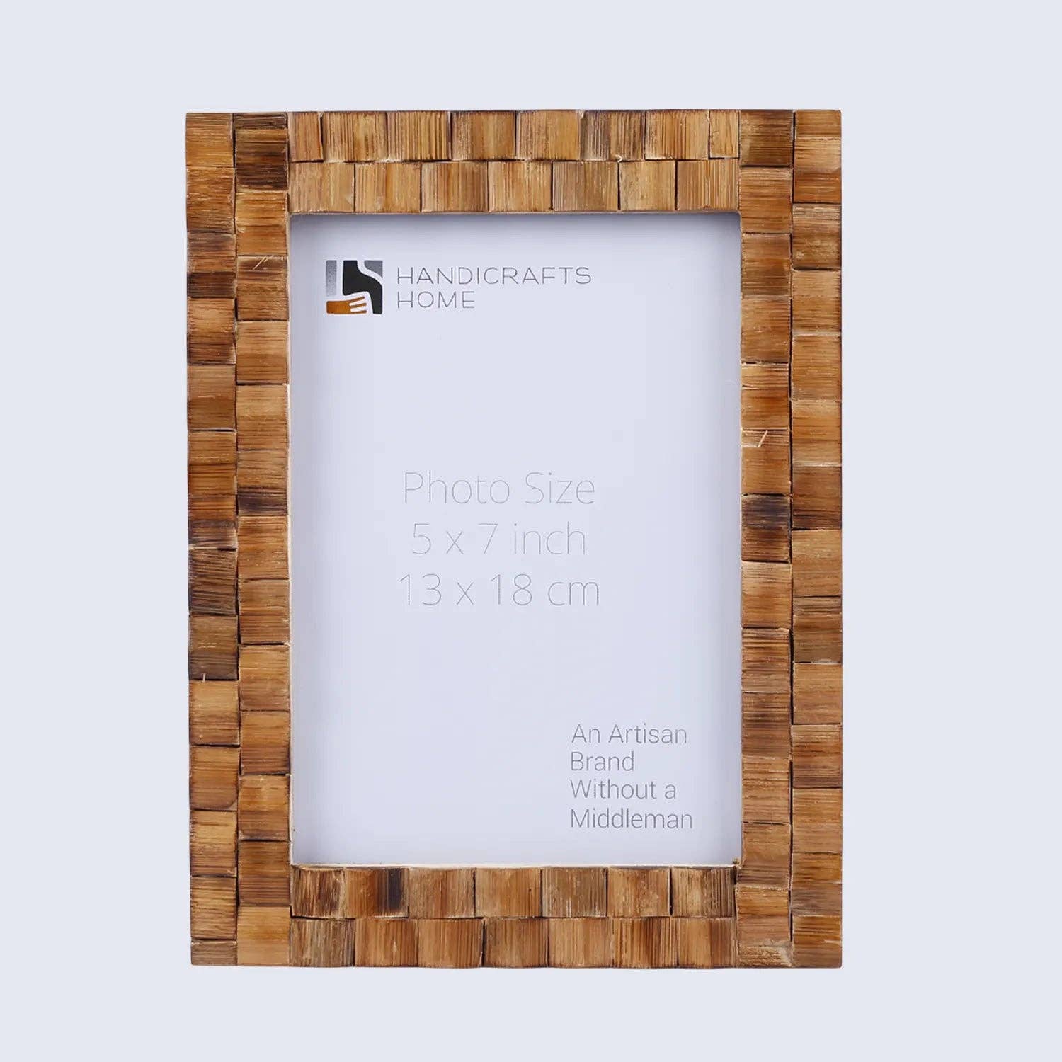 Handicrafts Home - Wholesale Picture Frame - Picture Frame Bamboo Tile Wood Handmade 5x7 - Brown0