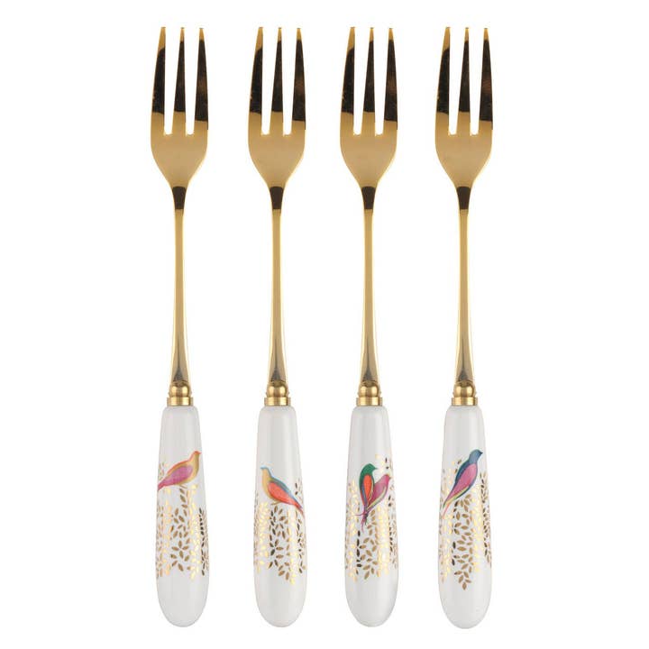 Chelsea Collection Pastry Forks Set of 4 Assorted Design for wholesale by Portmeirion, Spode, Pimpernel, Nacthmann, Wrendale Designs