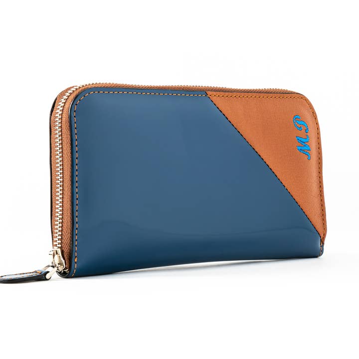 ART 076 MP Portafoglio da donna in vera pelle con ricamo per la vendita all'ingrosso da parte di Merisio srl