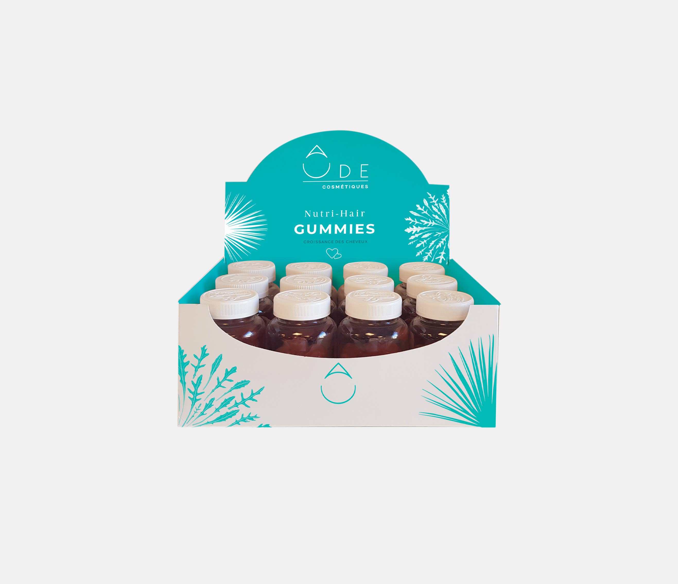 ODE COSMETIQUES - Wholesale Haircare Set/Kit - PACK of 12 Growth Booster Gummies Pillboxes NUTRI HAIR