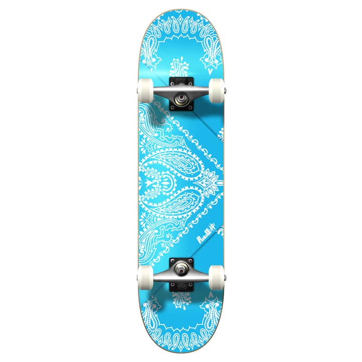 Skate Completo Graphic 7.75" - Bandana Sky Blue por atacado de Yocaher Skateboards