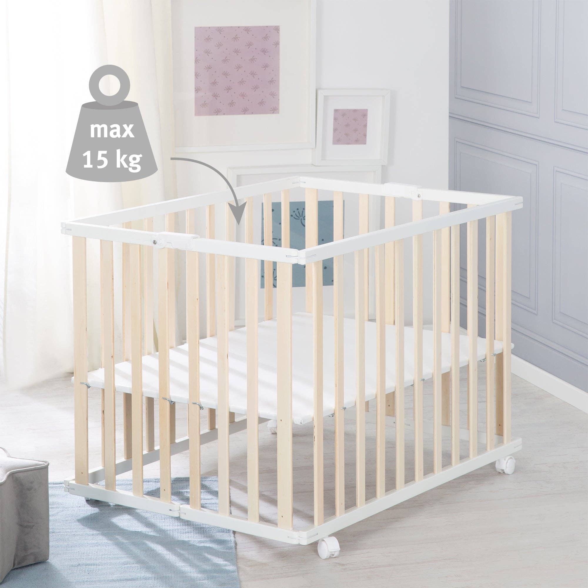 roba kids - Wholesale Bedroom Furniture - ROBA foldable playpen, bicolor, 75x100cm, space-saving10