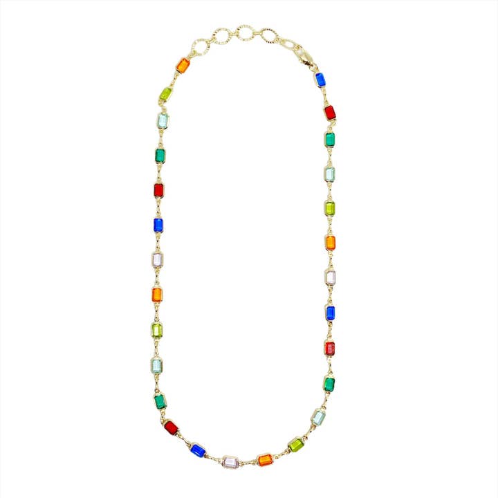 GoldFi - Wholesale Beaded/Pearl Necklace - 18k Gold Filled Multicolor Necklace5