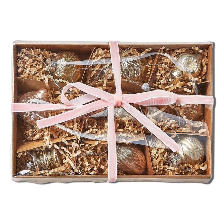 tag - Wholesale Ornament Set - Vintage Glass Christmas Ornaments Box Set of 9