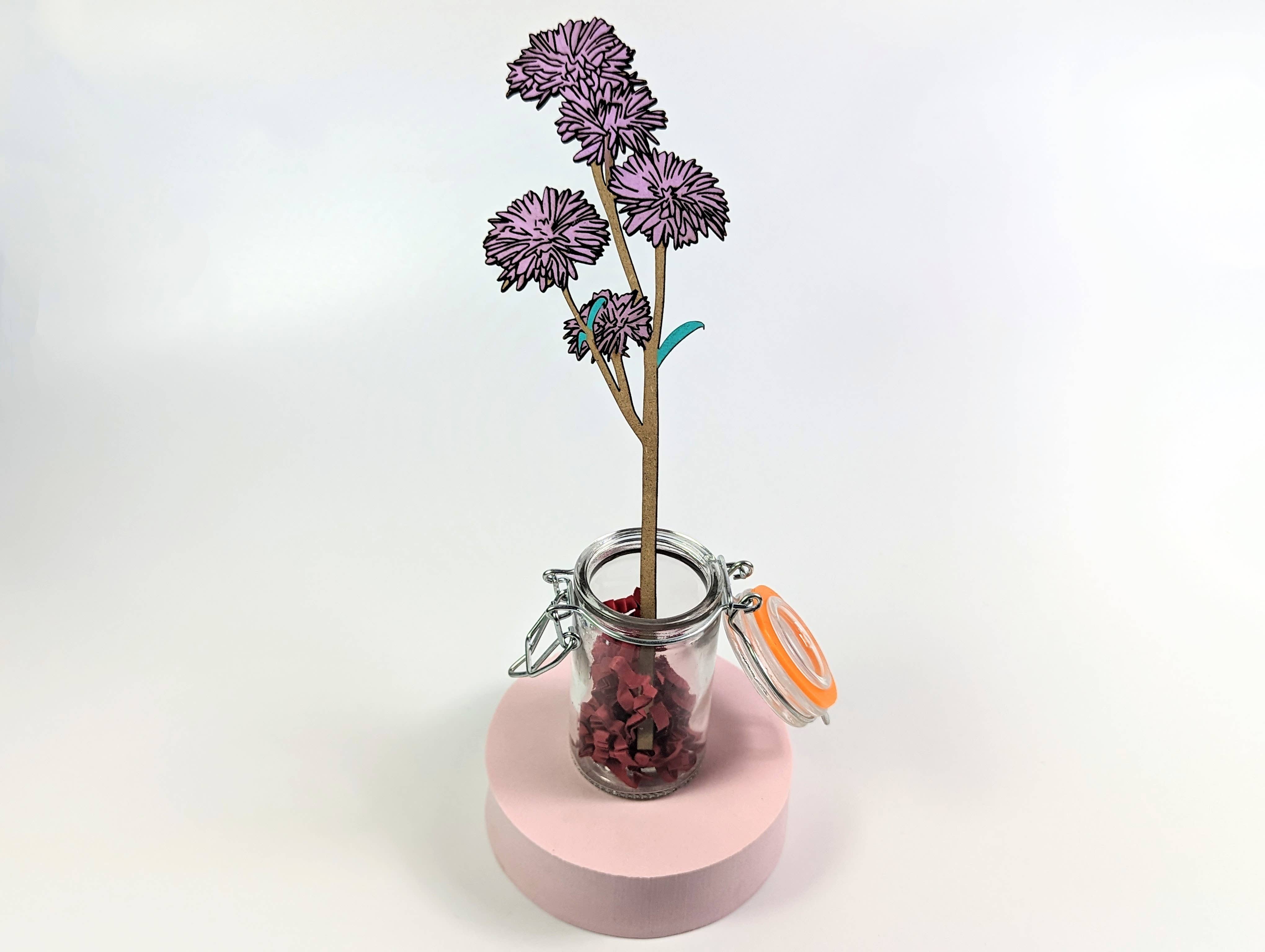 Chikai Shop – wholesale Artificial flowers – Hand-painted wooden flowers for home decor10