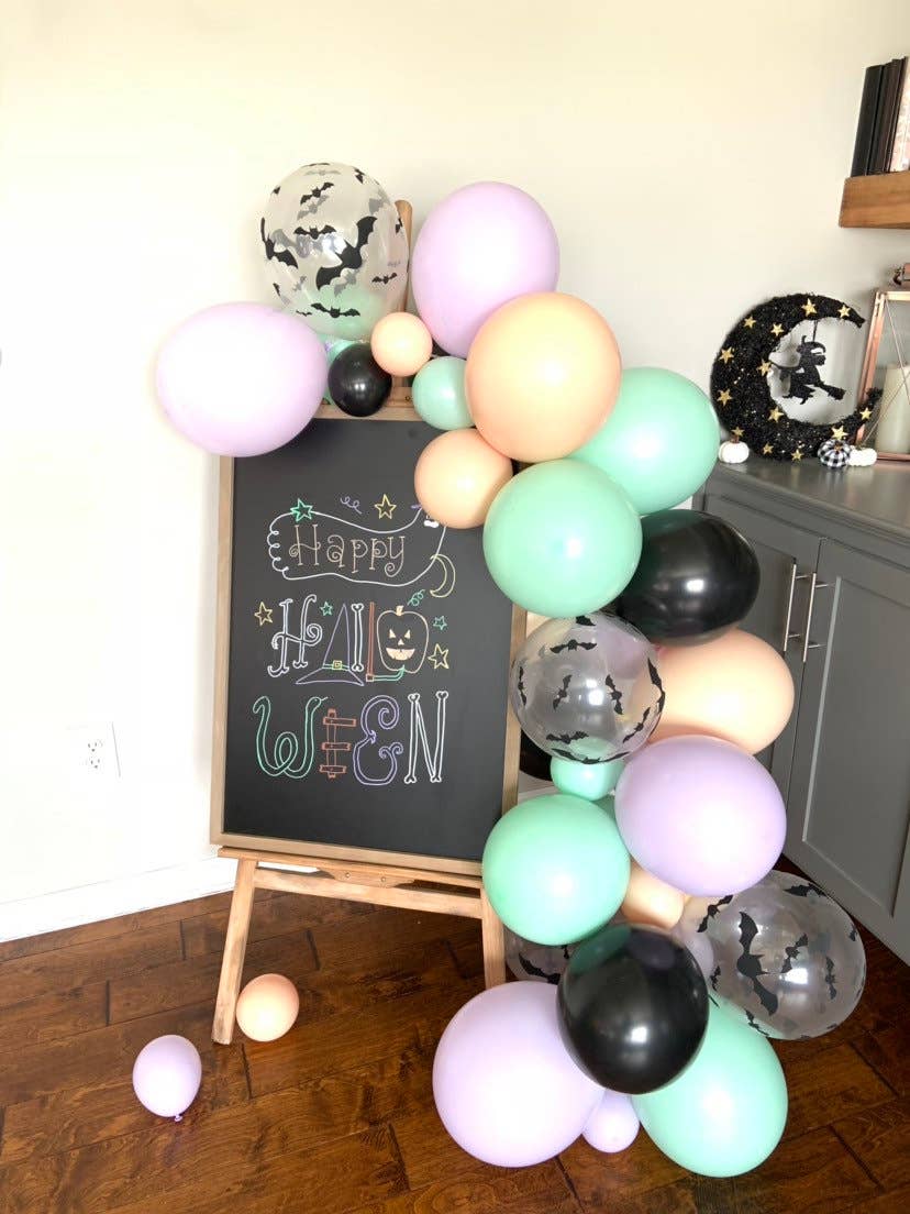 Hullaballoons - Vente Fanion/guirlande - Guirlande de ballons Halloween pastel | Ensemble de 4 pieds10