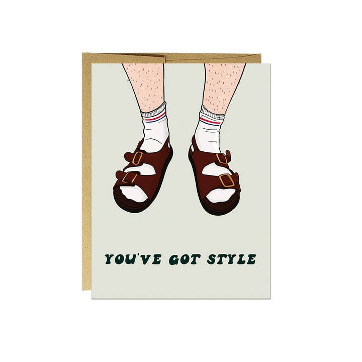 Party Mountain Paper co. - Wholesale Father's Day Card - Socks & Sandals | Last Chance