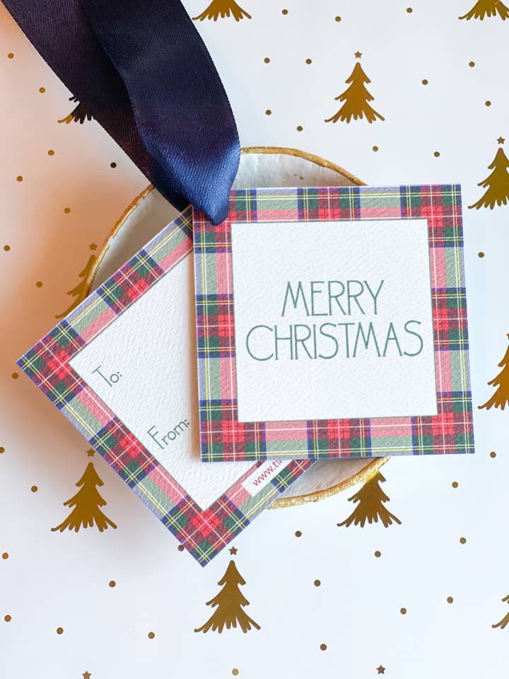 Pläd God Jul Present Tag för wholesale av Tiny Tag Co.