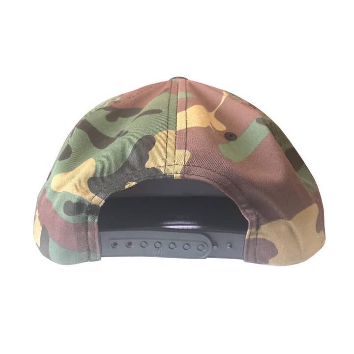 Tattooed Low Life Snap Back Hat Green Camo for wholesale on Faire