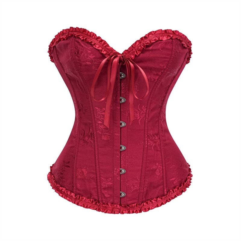 FurDecoration - Wholesale Corset - Women's - Solid Color Lace Corset Waist Trainer7