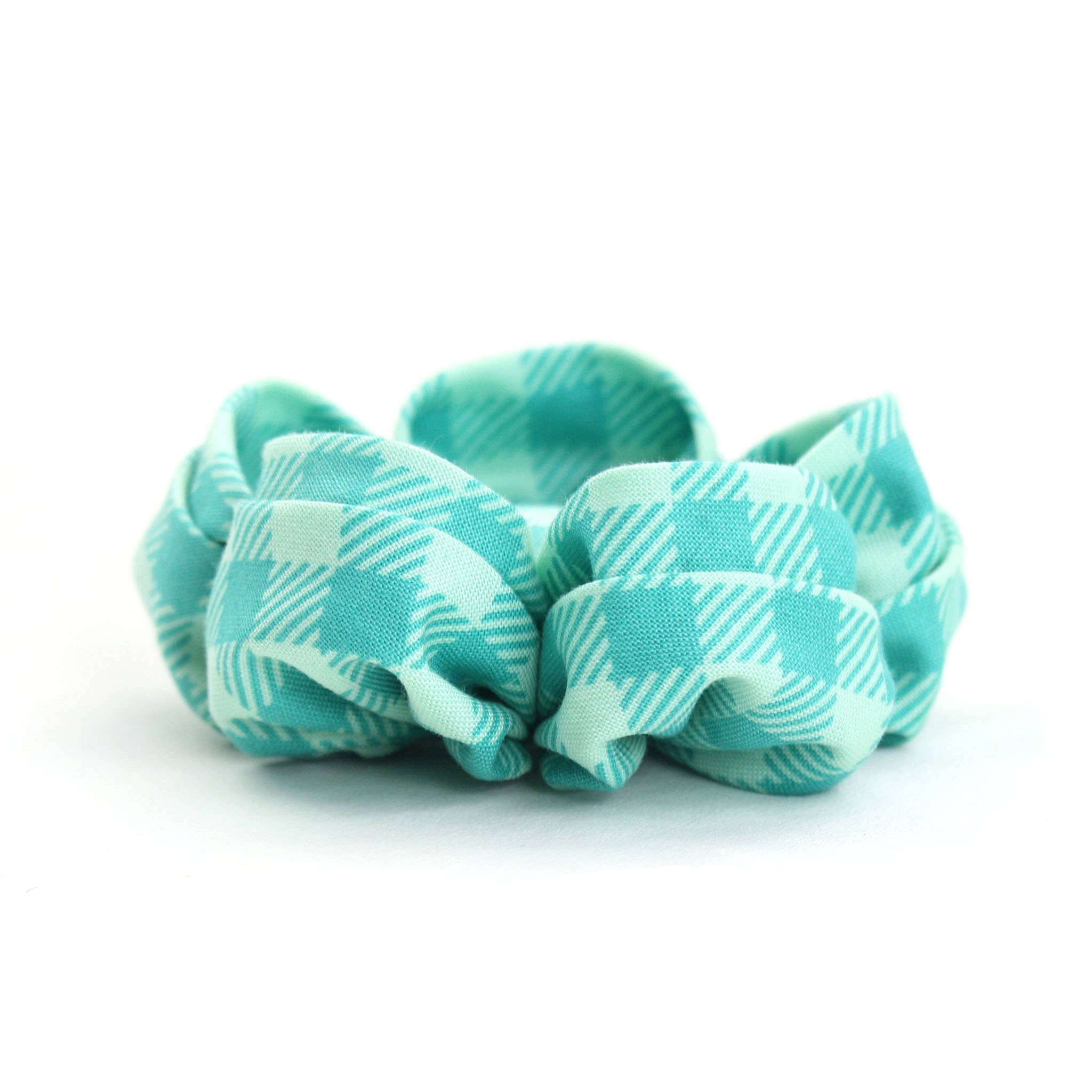 Dusidog – Großhandel Haustierhalsband – Hund – Mintgrüne Gingham-Haustierblume — The Mint to Be2