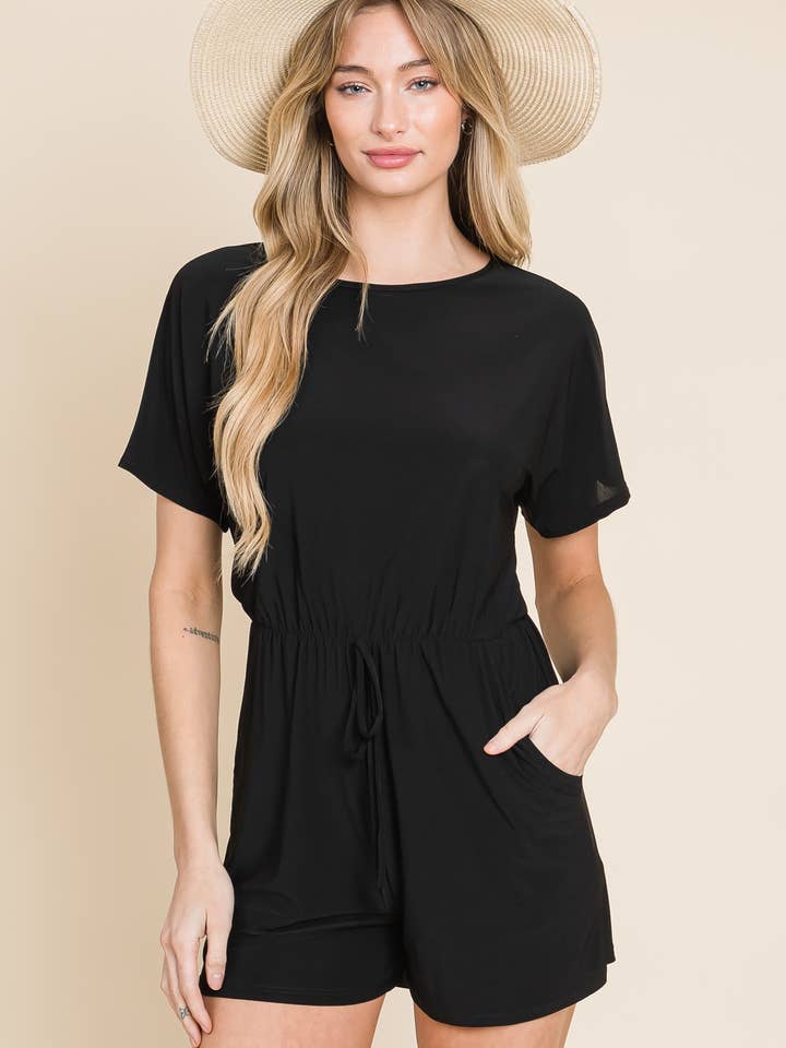 DA1485 RELAXED SOLID ROMPER for wholesale by BOMBOM