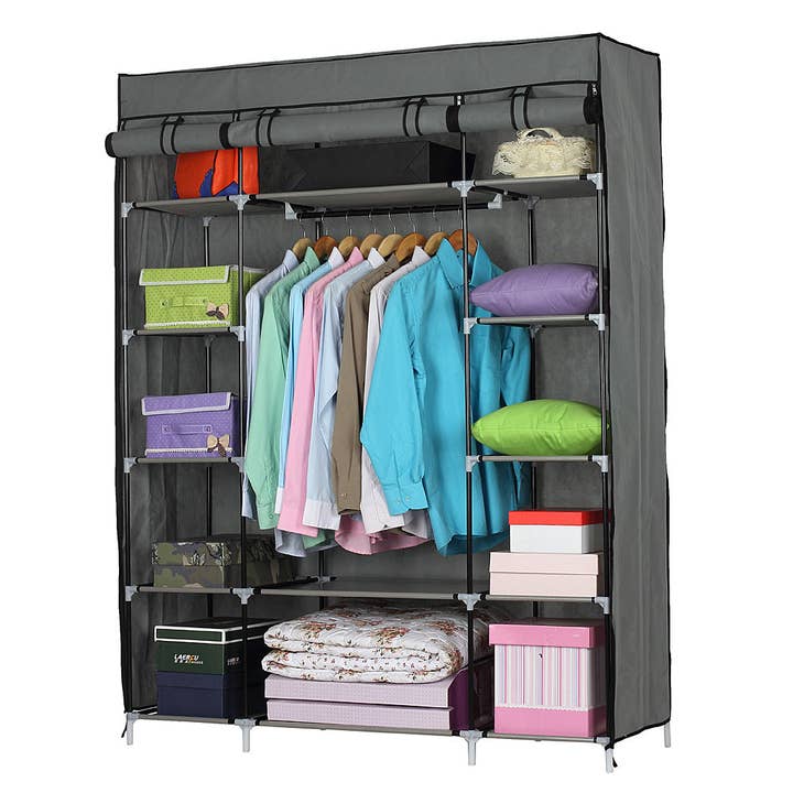Hard Rock Health Stores - Wholesale Free Standing Shelf - 5-Layer 12-Compartment Non-woven Fabric Wardrobe Portable Closet Storage Shelf