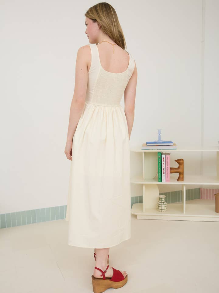 Blu Pepper - Wholesale Dress - Women's - BOW DETAIL SLEEVELESS A-LINE MIDI DRESS