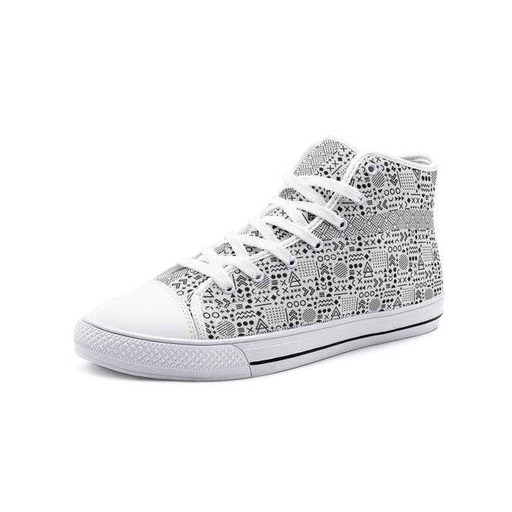 Oh Pote - Vendita all'ingrosso Sneakers di tendenza - Unisex - Doodle #7.1 Scarpe Unisex Alte in Tela