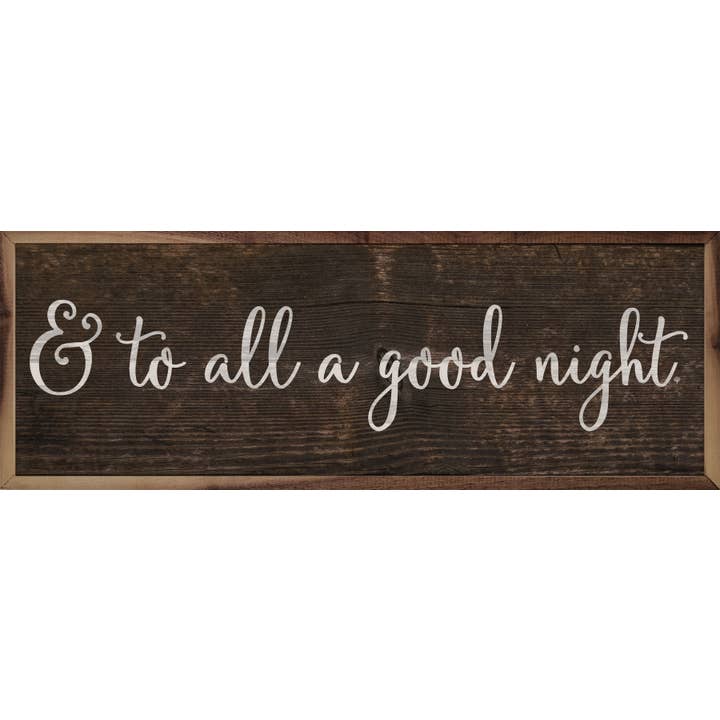 And To All A Good Night Brown for wholesale by Kendrick Home
