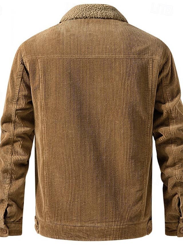Ecovear - Wholesale Jacket - Men's - Corduroy Fleece Jacket Cotton Thermal Warm2