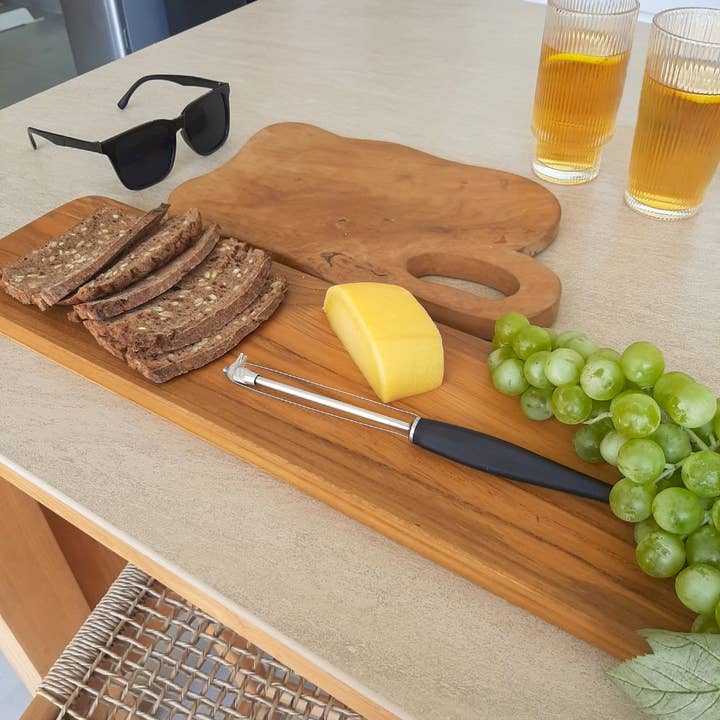 Nordic Style Teak Natural Charcuterie/Cutting Board 24" for wholesale by Nordic Teak