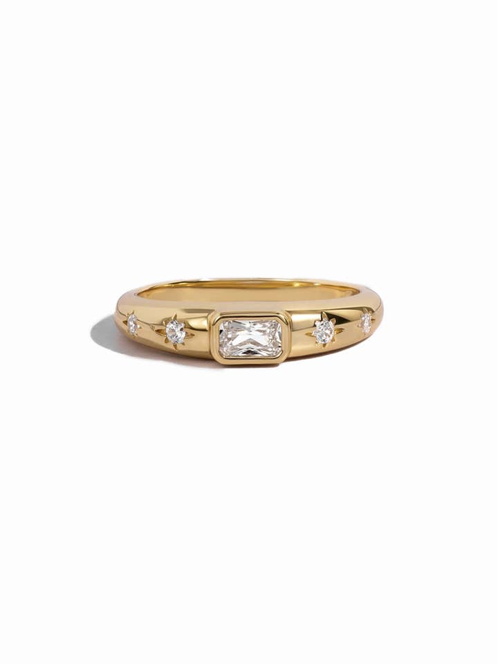 Baguette Stjerneskud Ring for engroshandel hos Sami Jewels