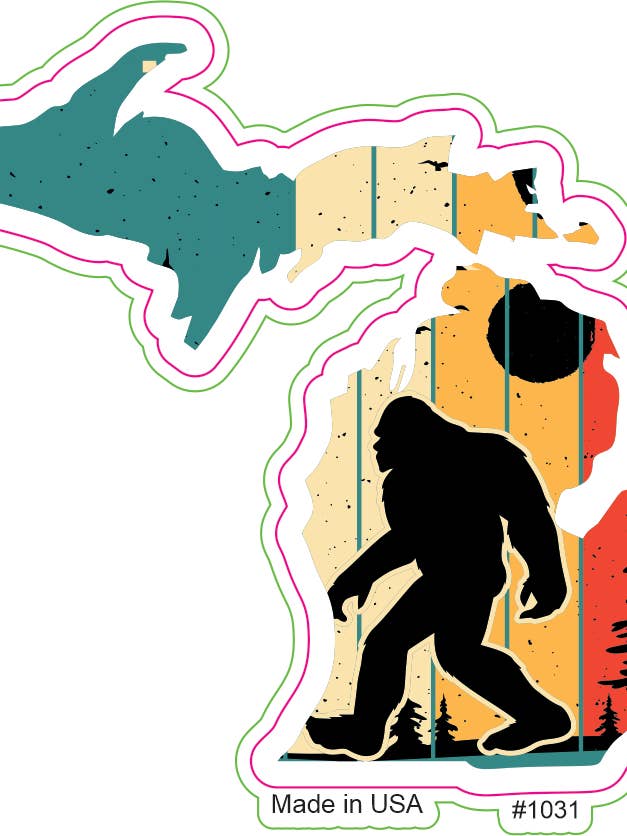 Bigfoot inuti Mi Map-klistermärke för wholesale av Big monkey