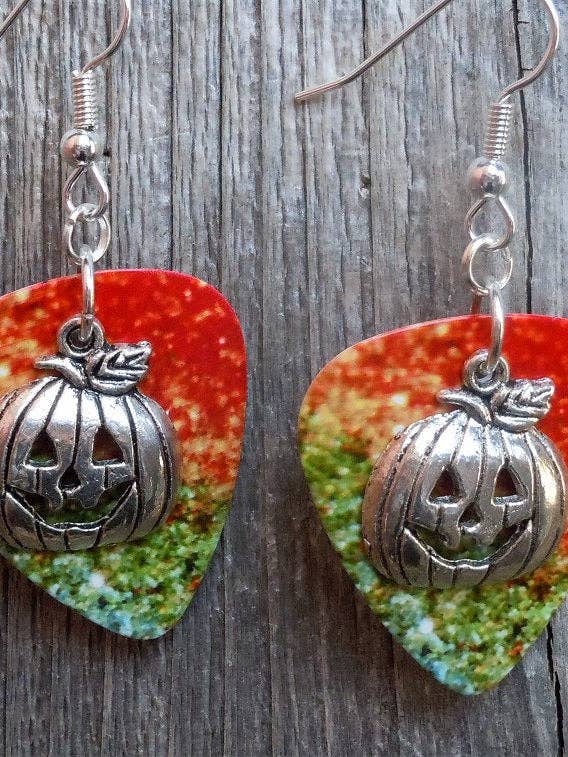 Jack O' Lantern Charm plectrum oorbellen voor wholesale door Simply Raevyn