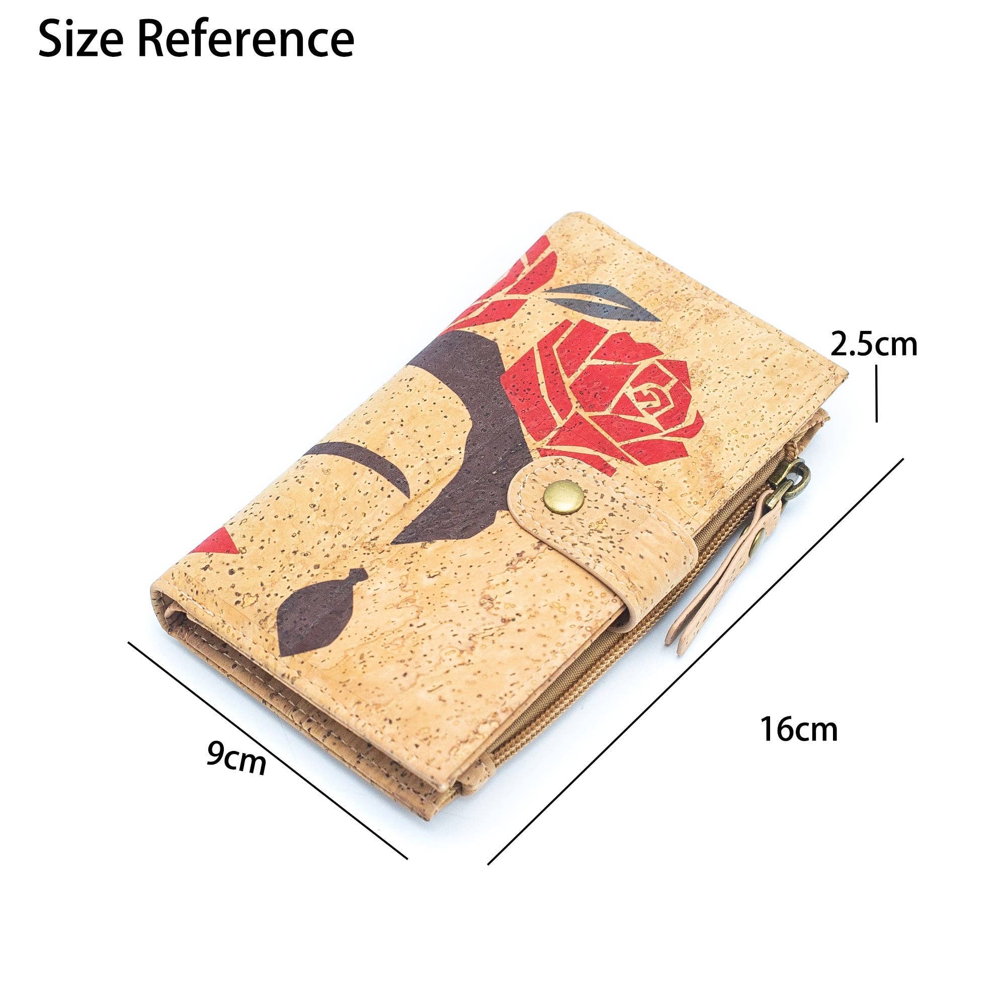 Meninas Bonitas Cork - Vendita all'ingrosso Portafogli - Donna - Portafoglio in sughero FRIDA KAHLO con protezione RFID BAG-20756