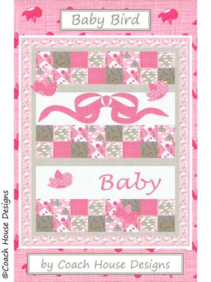 Motivo trapuntato Baby Bird per la vendita all'ingrosso da parte di Coach House Designs