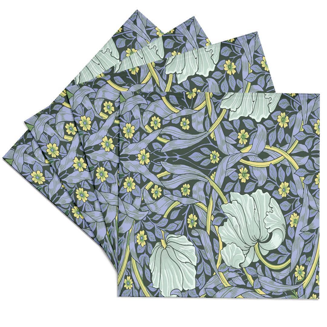 3dRose - Wholesale Coasters - 3dRose, Image of William Morris Style Gray And Yellow Floral Painting, Coaster0